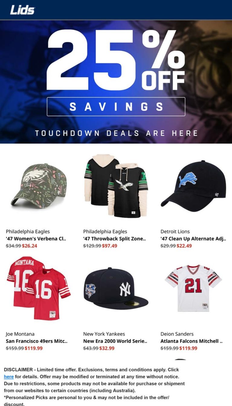 25% off at Lids