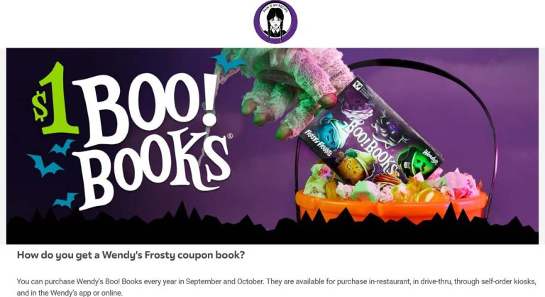 $1 boo books good for 5 free frosties at Wendys