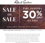 Extra 30% off sale items at Robert Graham, ditto online #robertgraham