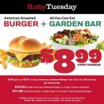 Cheeseburger + fries + bottomless salad bar = $9 today at Ruby Tuesday #rubytuesday