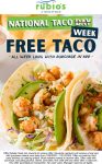 Free taco with your mobile order all week at Rubios #rubios