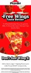 Second order wings free today at Pizza Hut #pizzahut