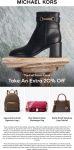 Extra 20% off sale items at Michael Kors, ditto online #michaelkors Extra 20% off sale items at Michael Kors, ditto online #michaelkors