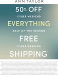 50% off everything at Ann Taylor #anntaylor