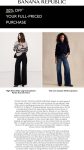 30% off at Banana Republic, or online via promo code BREXTRA #bananarepublic
