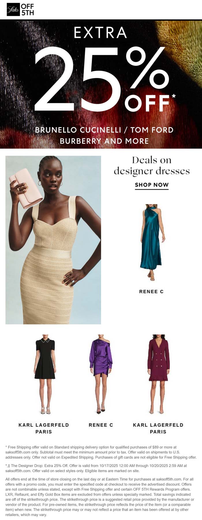 Extra 25% off at Saks OFF 5TH