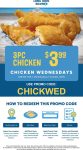 3pc chicken = $4 today at Long John Silvers via promo code CHICKWED #longjohnsilvers 3pc chicken = $4 today at Long John Silvers via promo code CHICKWED #longjohnsilvers