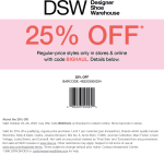 25% off at DSW, or online via promo code BIGHAUL #dsw 25% off at DSW, or online via promo code BIGHAUL #dsw
