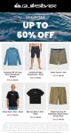 60% off sale items at Quiksilver #quiksilver