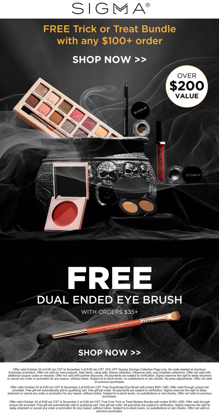 $200 bundle free on $100+ & more at Sigma