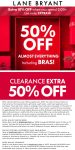50-60% off today at Lane Bryant via promo code EXTRA10 #lanebryant