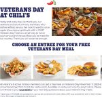 Veterans & active military enjoy a free meal the 11th at Chilis #chilis