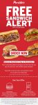 Free sandwich on $1 today at Portillos #portillos