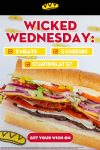 5 meats + 3 cheese sandwich = $7 today at Which Wich #whichwich