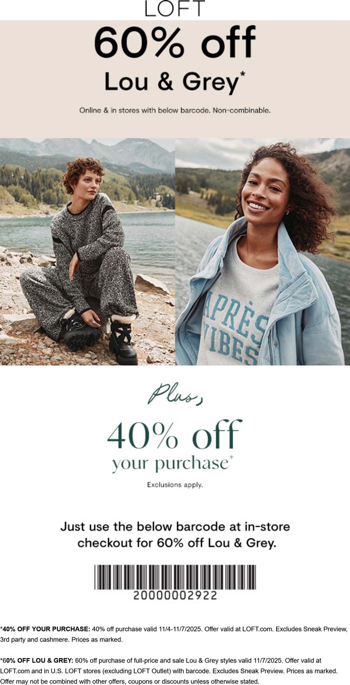 40-60% off today at LOFT