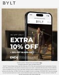 40% off via mobile at BYLT #bylt