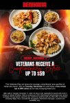 Free $59 entree with military ID today at Benihana #benihana