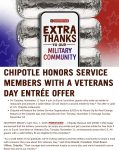 Military ID = second entree free today at Chipotle #chipotle