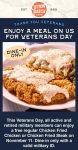 Veterans enjoy a free meal today at Cotton Patch Cafe #cottonpatchcafe