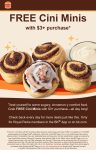 Free mini cinnabons on $3 via login today at Burger King restaurants #burgerking Free mini cinnabons on $3 via login today at Burger King restaurants #burgerking