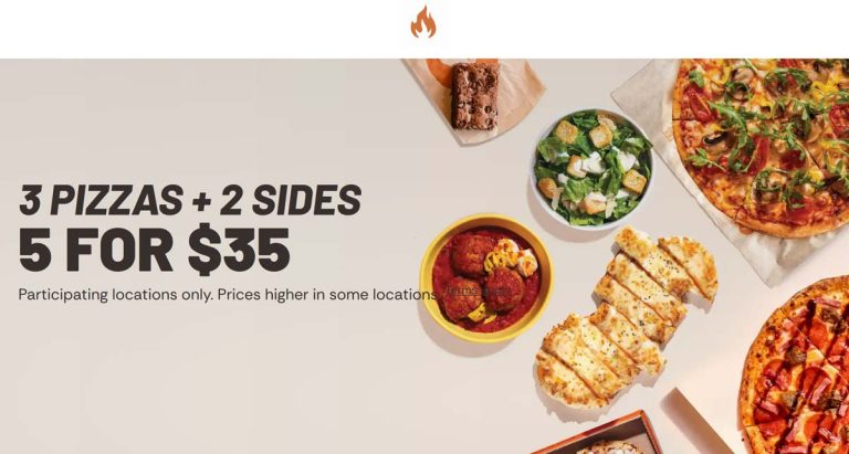 3 pizzas + 2 sides = $35 at Blaze Pizza