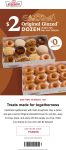Second dozen doughnuts = $2 at Krispy Kreme, or online via promo code THANKS #krispykreme Second dozen doughnuts = $2 at Krispy Kreme, or online via promo code THANKS #krispykreme