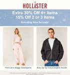15-30% off 2+ items online today at Hollister #hollister