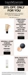 25% off online at bareMinerals via promo code MISSYOU25 #bareminerals 25% off online at bareMinerals via promo code MISSYOU25 #bareminerals