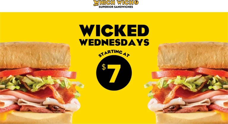 $7 wicked sandwich today at Which Wich