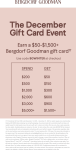 $50-$1500 card on $200+ at Bergdorf Goodman via promo code BGWINTER #bergdorfgoodman