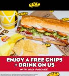 Free chips & drink with your sandwich today at Which Wich #whichwich