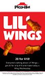 20 wings for $10 today at Pizza Hut #pizzahut