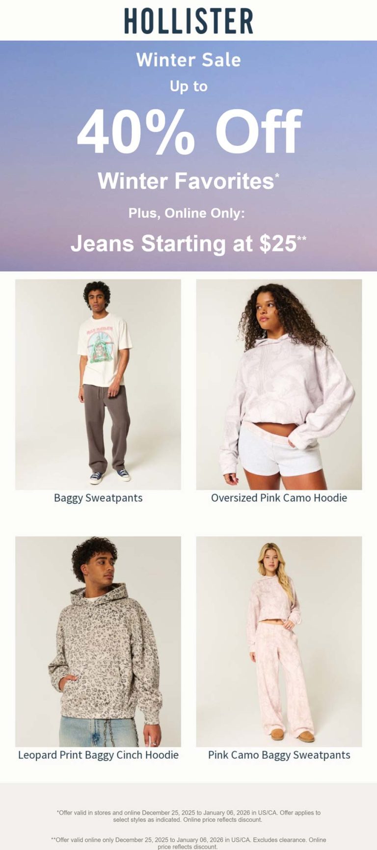 20-40% off at Hollister