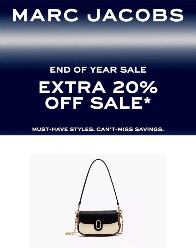 Extra 20% off sale items at Marc Jacobs