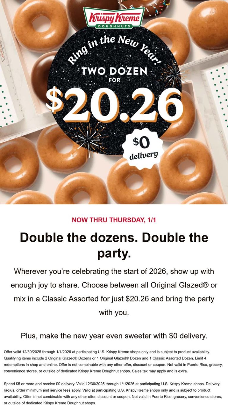 24 doughnuts = $20.26 at Krispy Kreme