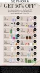 50% off various skincare daily at Sephora #sephora