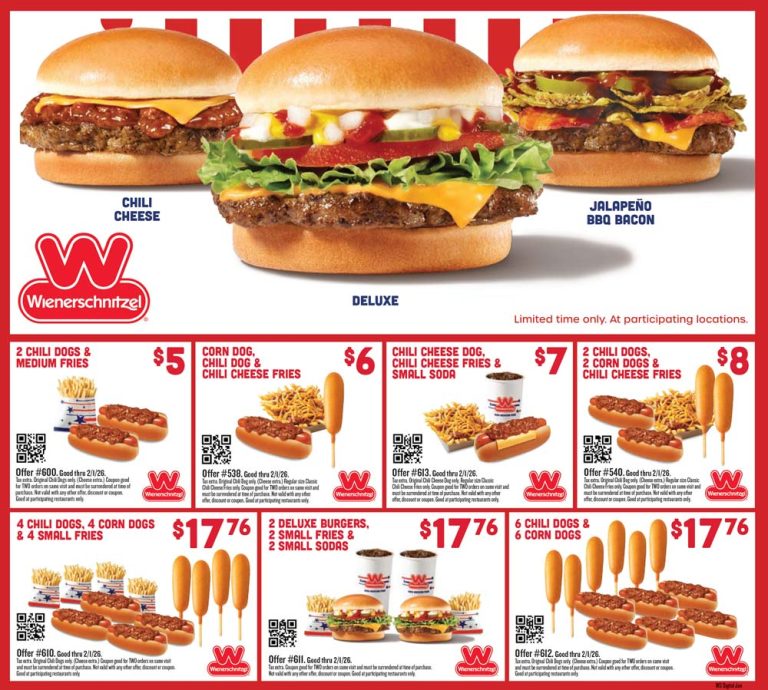 2 chili dogs + fries = $6 & more at Wienerschnitzel restaurants