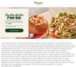 Second entree $5 at Panera Bread via promo code BOGO5 #panerabread
