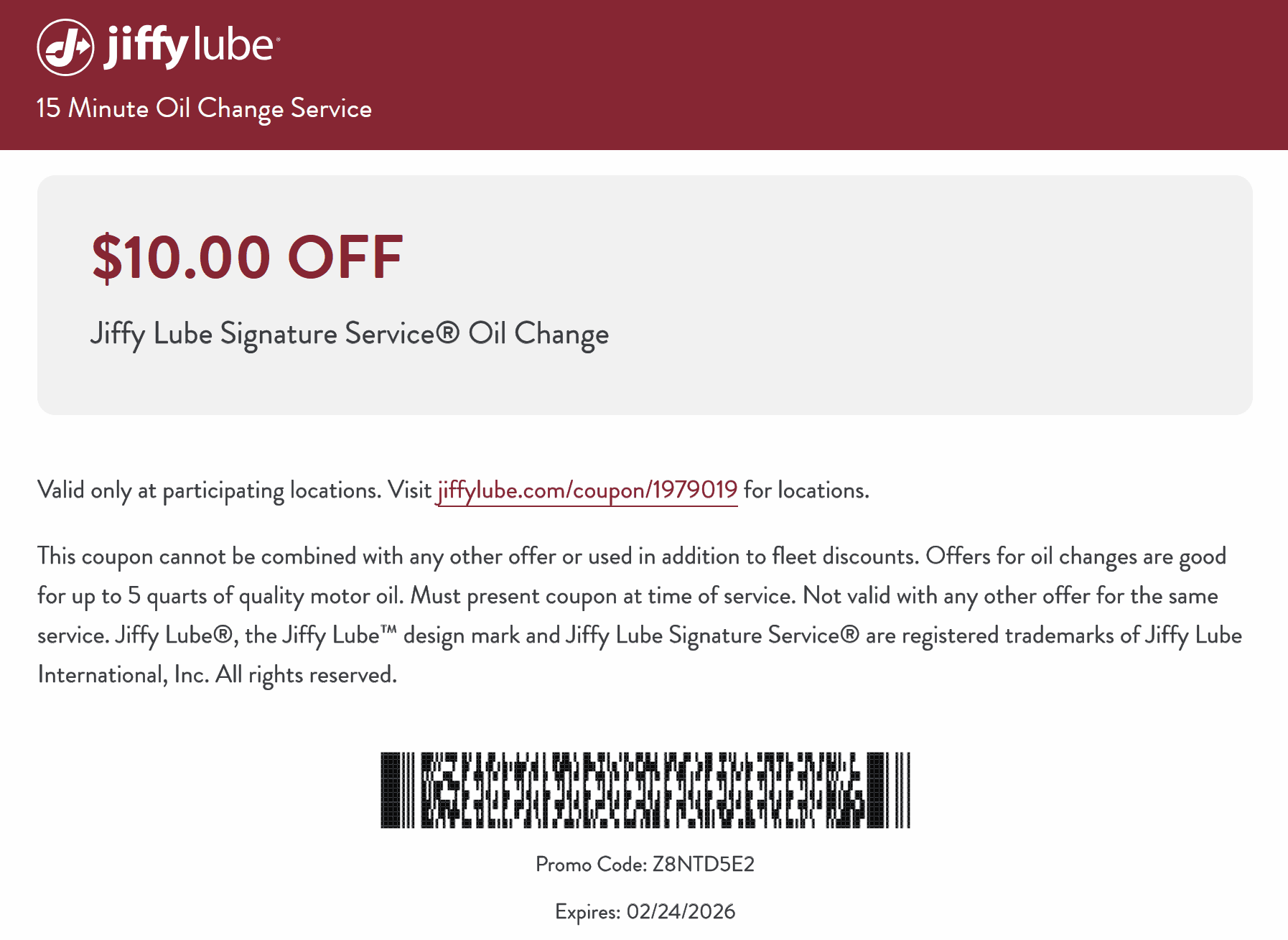 Jiffy Lube Thousand Oaks Coupons