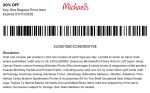 30% off a single item at Michaels, or 25% everything online via promo code JAN25OFF #michaels