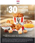 8pc chicken bucket + 8pc tenders + 3 sides + biscuits = $30 today online at KFC #kfc