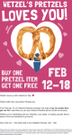 Secodn pretzel free at Wetzels Pretzels #wetzelspretzels