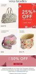 25% off at Vera Bradley #verabradley
