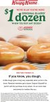 Second dozen for $1 via login at Krispy Kreme doughnuts #krispykreme