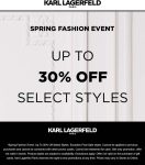 20-30% off at Karl Lagerfeld, ditto online #karllagerfeld 20-30% off at Karl Lagerfeld, ditto online #karllagerfeld