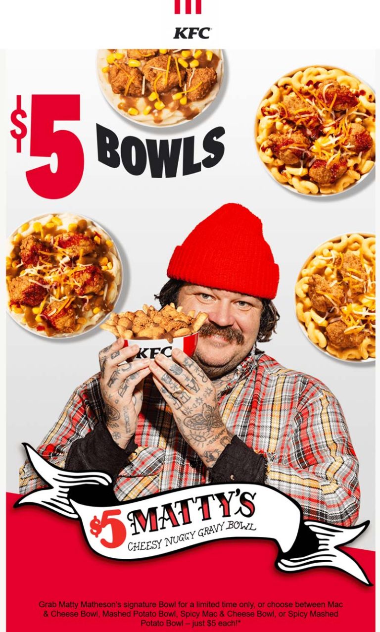 $5 chicken bowls at KFC