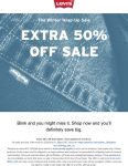 Extra 50% off sale items at Levis #levis