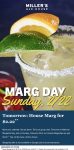 $2.22 margarita Sunday at Millers Ale House restaurants #millersalehouse