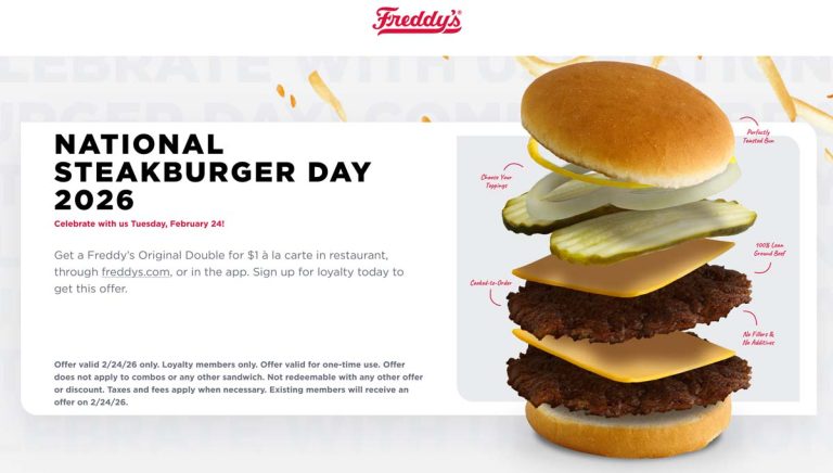 $1 double cheeseburger Tues at Freddys