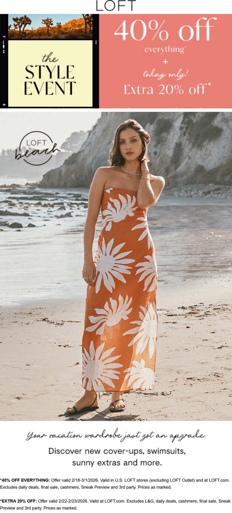 60% off everything today at LOFT